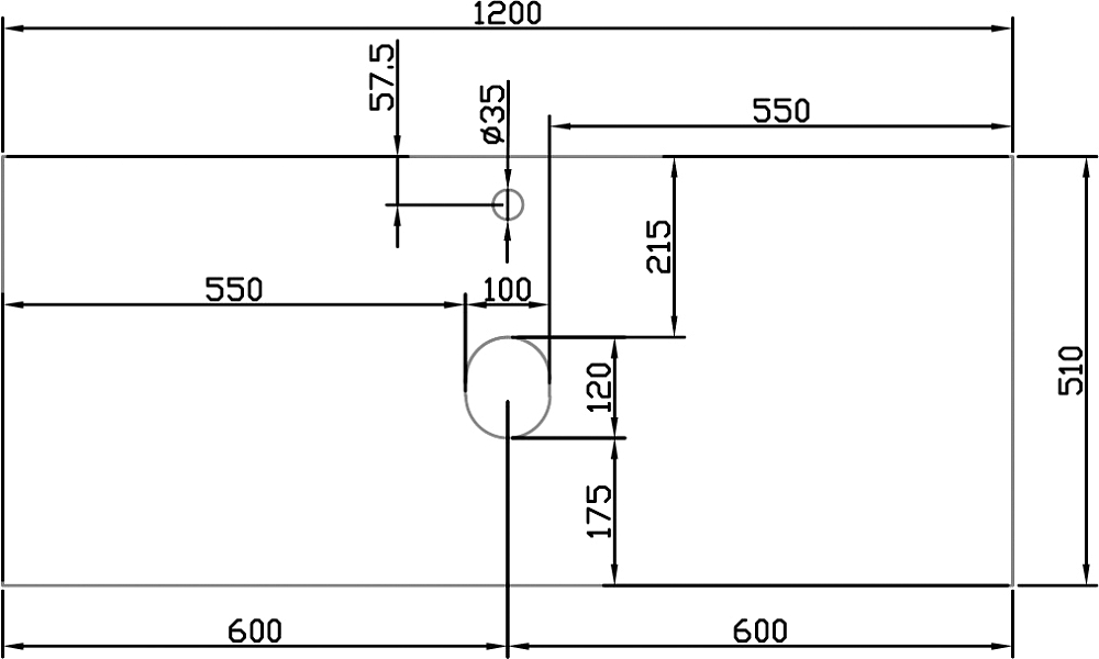 Мебель для ванной DIWO Элиста 120 чёрный мрамор, с раковиной Moduo 40 RING