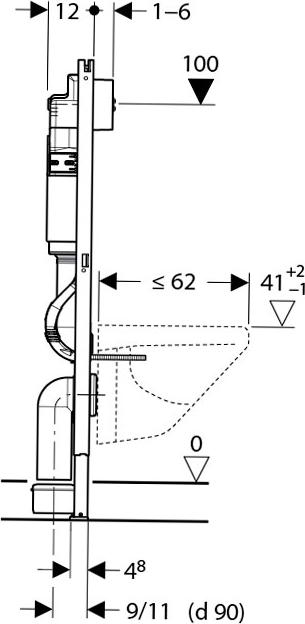 Комплект Чаша Ideal Standard Connect AquaBlade E047901 + Крышка-сиденье с микролифтом + Инсталляция Geberit 458.124.21.1 с кнопкой + Шумоизоляция