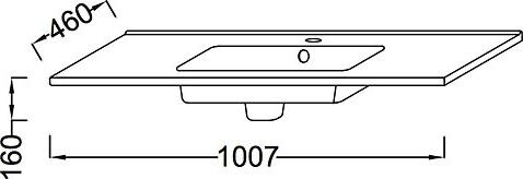 Раковина 101 см Jacob Delafon Ola EXU112-00