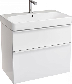 Тумба с раковиной Geberit Smyle Square 75 500.353.00.1-500.249.01.1 белый