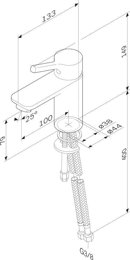 Смеситель для раковины Am.Pm X-Joy S F85B02122, черный