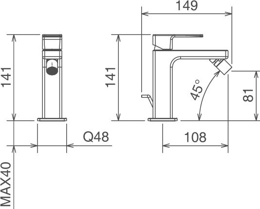 Смеситель La Torre Profili 45011CS.CR для биде