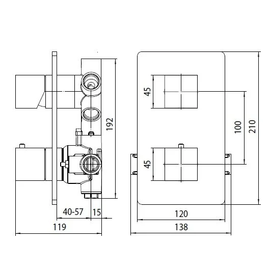 Смеситель для душа Bossini Cube Z00061000073005 черный