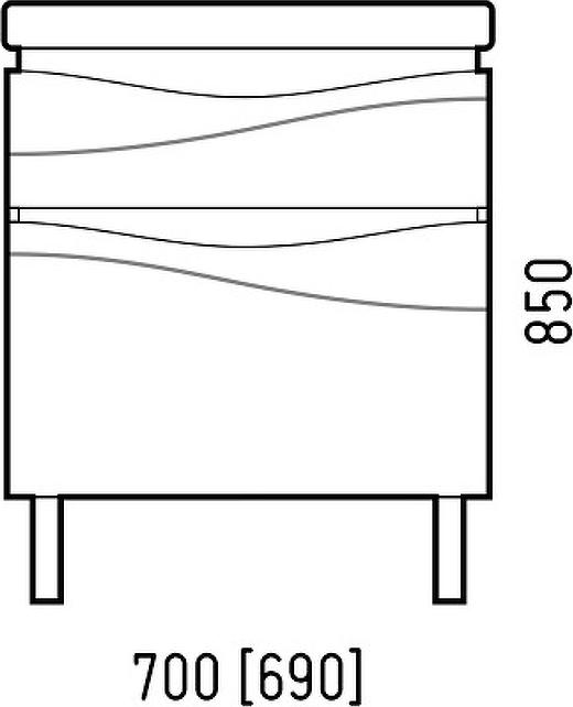 Тумба под раковину Corozo Омаха 70 SD-00000800, белый
