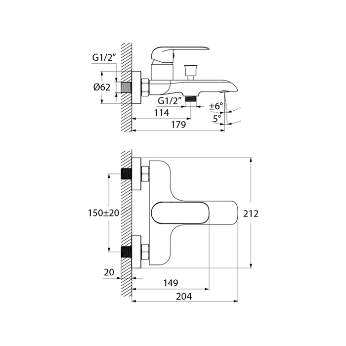 Смеситель для ванны Iddis Calipso CALSB00i02WA белый