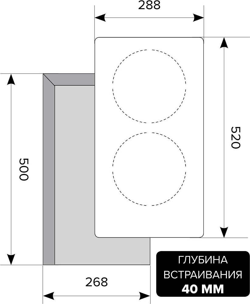 Электрическая варочная панель LEX EVH 321 CHYO000186, black