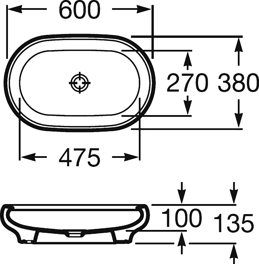 Раковина Roca Art 327221000 60 см