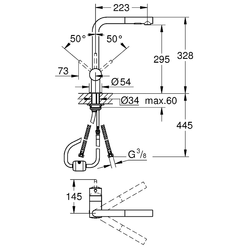 Смеситель для кухни Grohe Minta 30274DA0 бронза