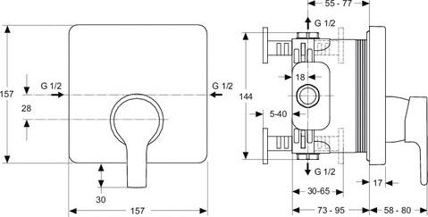 Смеситель Ideal Standard Active B8651AA для душа