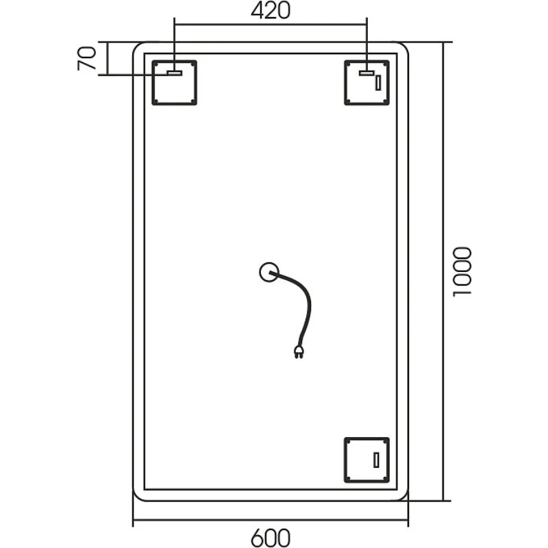 Зеркало Silver Mirrors Incanto LED-00002558 золото