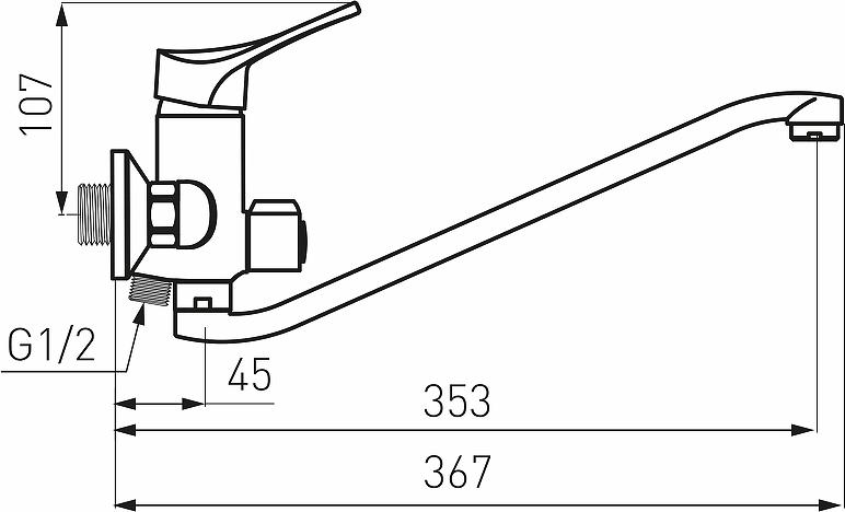 Смеситель для ванны Ferro Stillo BSL55A, хром