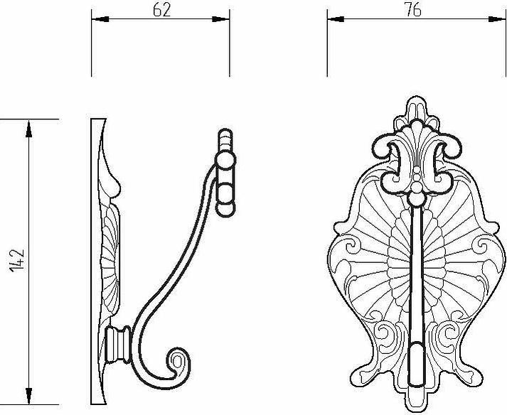 Крючок Migliore Elisabetta 17002, бронза