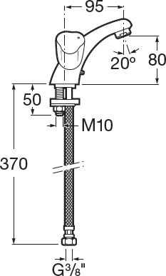 Смеситель для раковины Roca Brava 5A3130C00