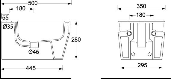 Подвесное биде BelBagno Alise BB540BH