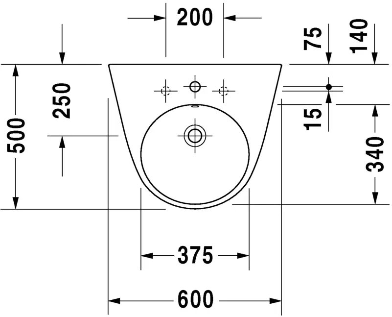 Раковина Duravit Starck 2 2323600000 белый