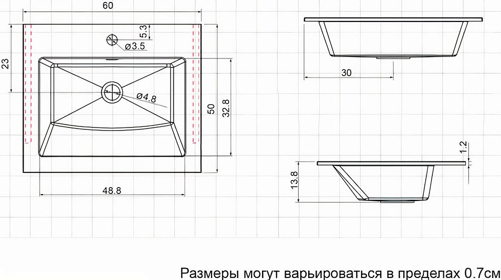 Раковина Aquanet Электра 60 НФ-00008384 белый