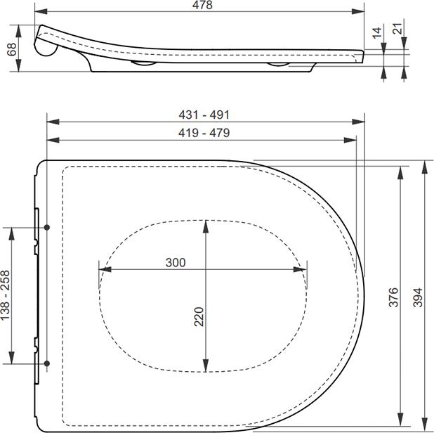 Крышка-сиденье TOTO MH TC514F с микролифтом