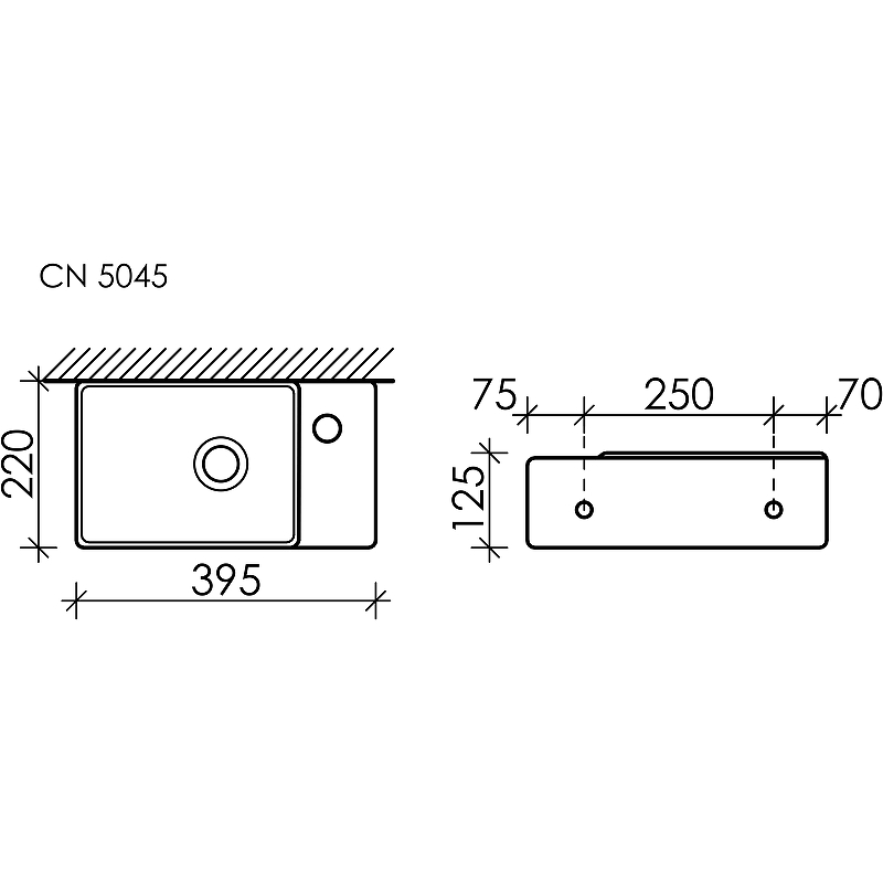 Раковина подвесная Ceramica Nova Element CN5045MB черный