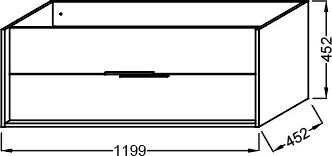 Тумба под раковину Jacob Delafon Vivienne 120 EB1669-J5-J5, белый глянец