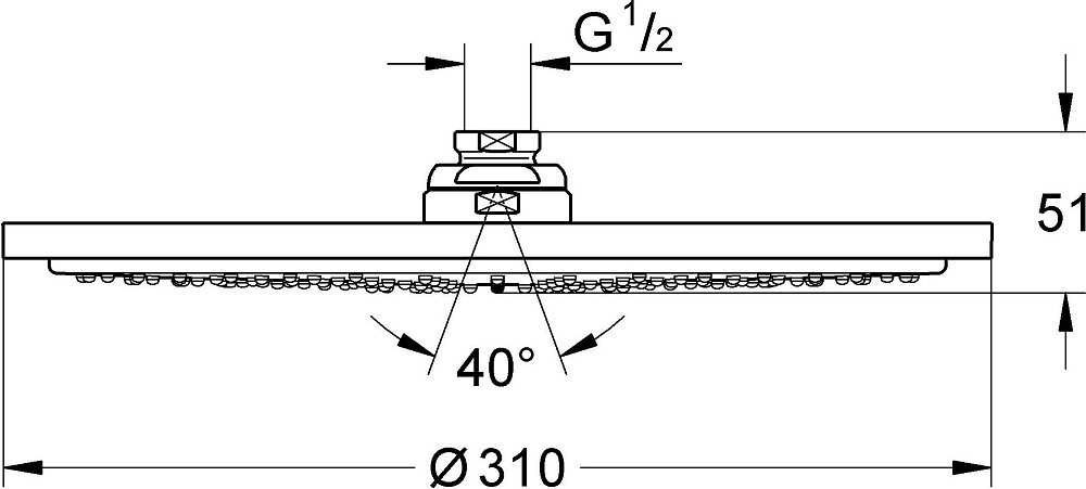 Верхний душ Grohe Rainshower Cosmopolitan 310 27477000