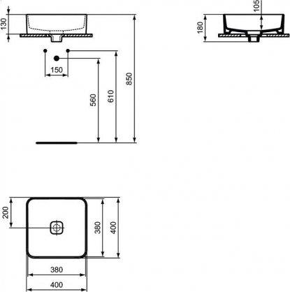 Раковина 40 см Ideal Standard Strada II T296201, белый