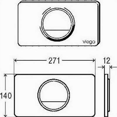 Кнопка смыва Viega Visign for Style 13 654504 хром