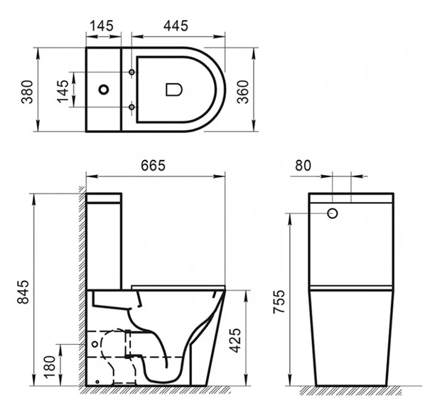 Напольный унитаз BelBagno Sfera-R, безободковый P-trap BB2141CPR