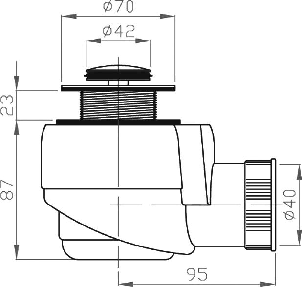 Сифон для поддона Plastbrno EWCR501