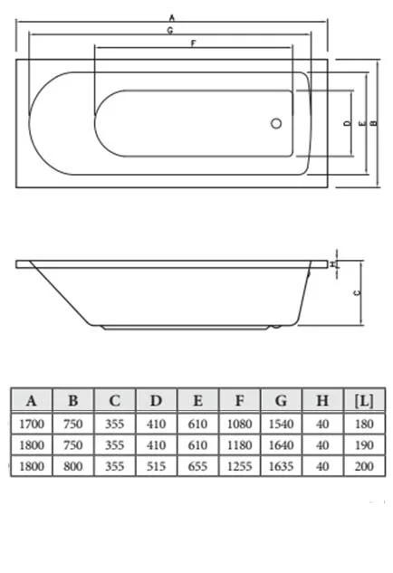 Акриловая ванна C-Bath Geba CBQ009001 белый