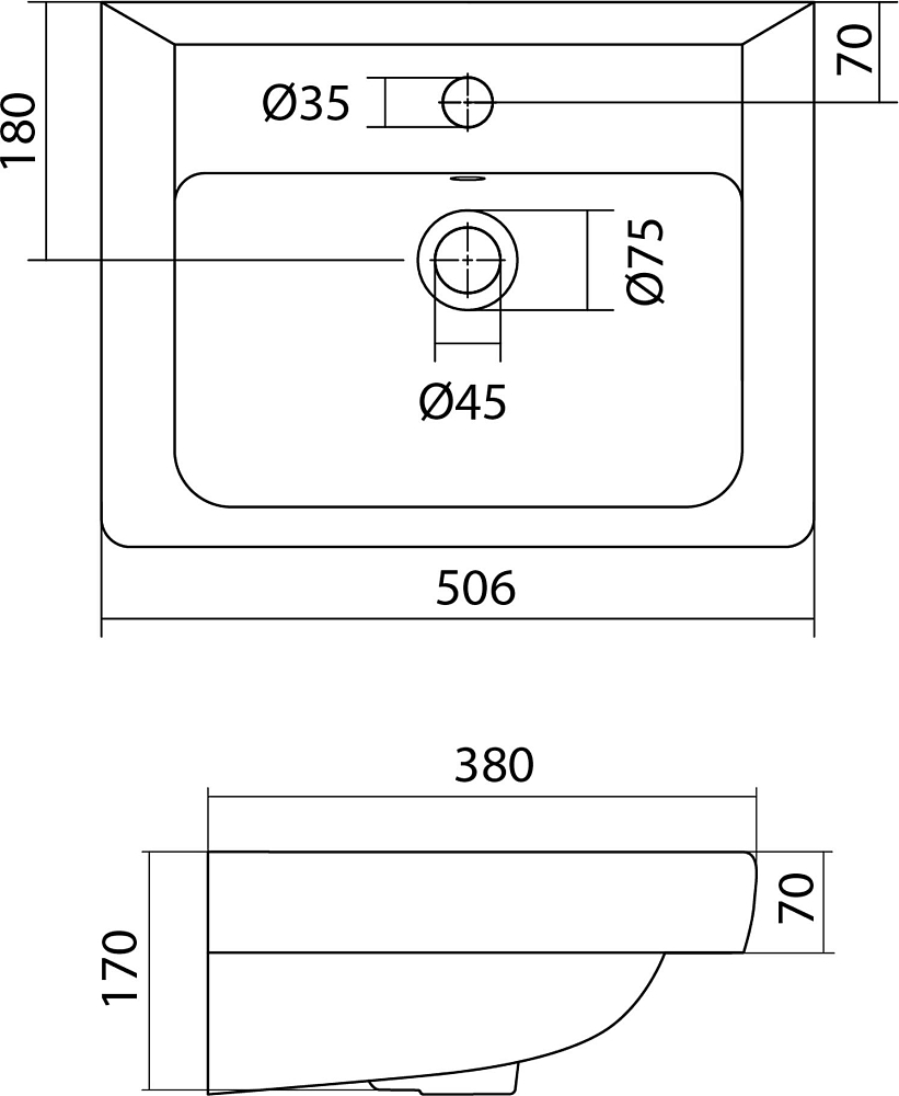 Раковина Santek Тигода 1WH302128 50 см.