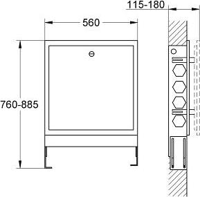 Монтажный ящик для систем Grohe F-digital deluxe 36367000