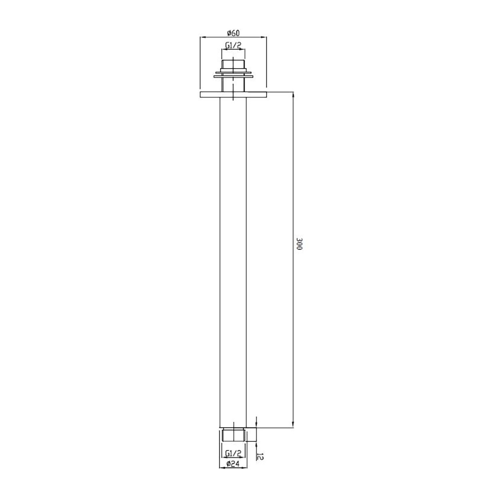 Держатель верхнего душа RGW Shower Panels 21140431-04 черный