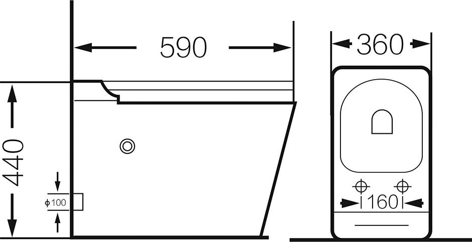 Унитаз приставной Grossman GR-PR-5501