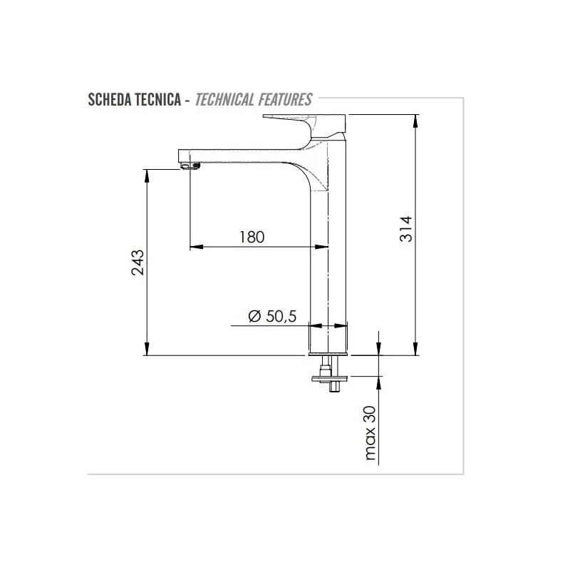 Смеситель для раковины Remer Winner W11L хром