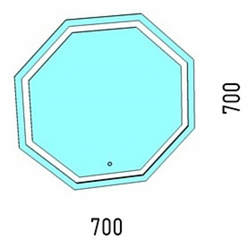 Зеркало Corozo Каре 70 SD-00000853 с подсветкой с сенсорным выключателем