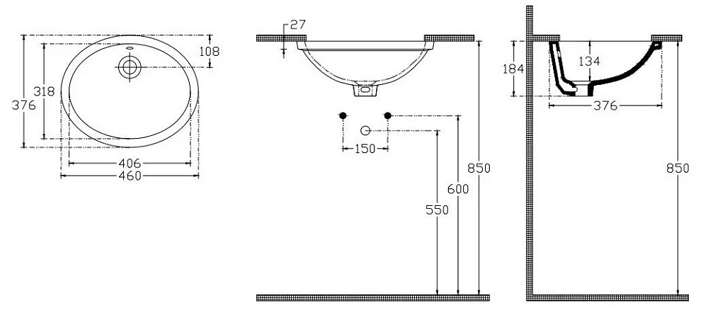 Раковина Isvea Soluzione 10AR77046SV белый