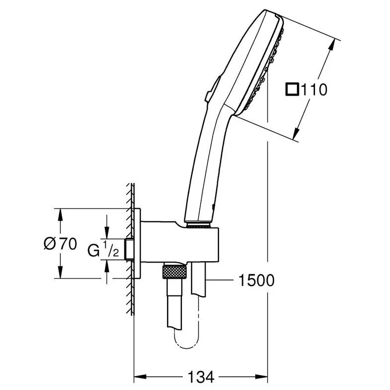 Душевой гарнитур Grohe Tempesta 26910003 хром