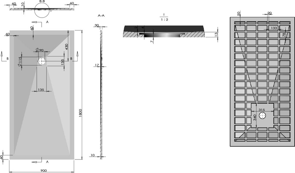 Душевой поддон Vincea 180x90 VST-4SR9018W, белый матовый