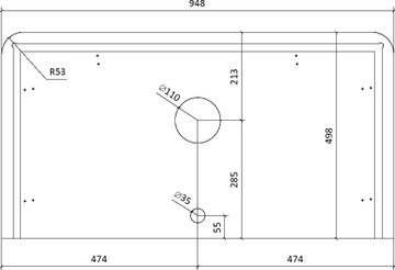 Столешница Stworki Молде 95 3064-110 антрацит