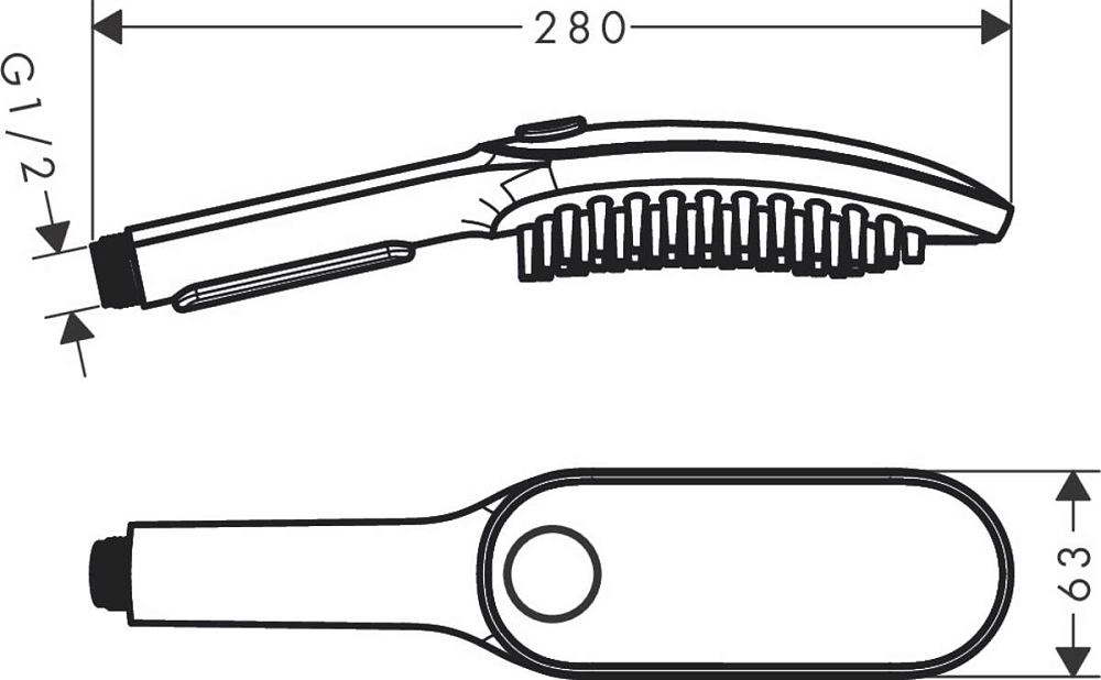 Ручной душ Hansgrohe DogShower 3jet 26640700, матовый белый