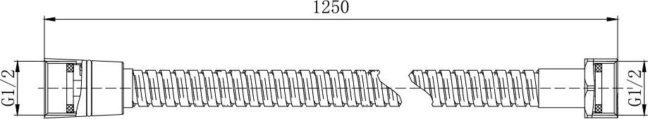 Шланг для душа 160 см Акватек AQ2101CR, хром