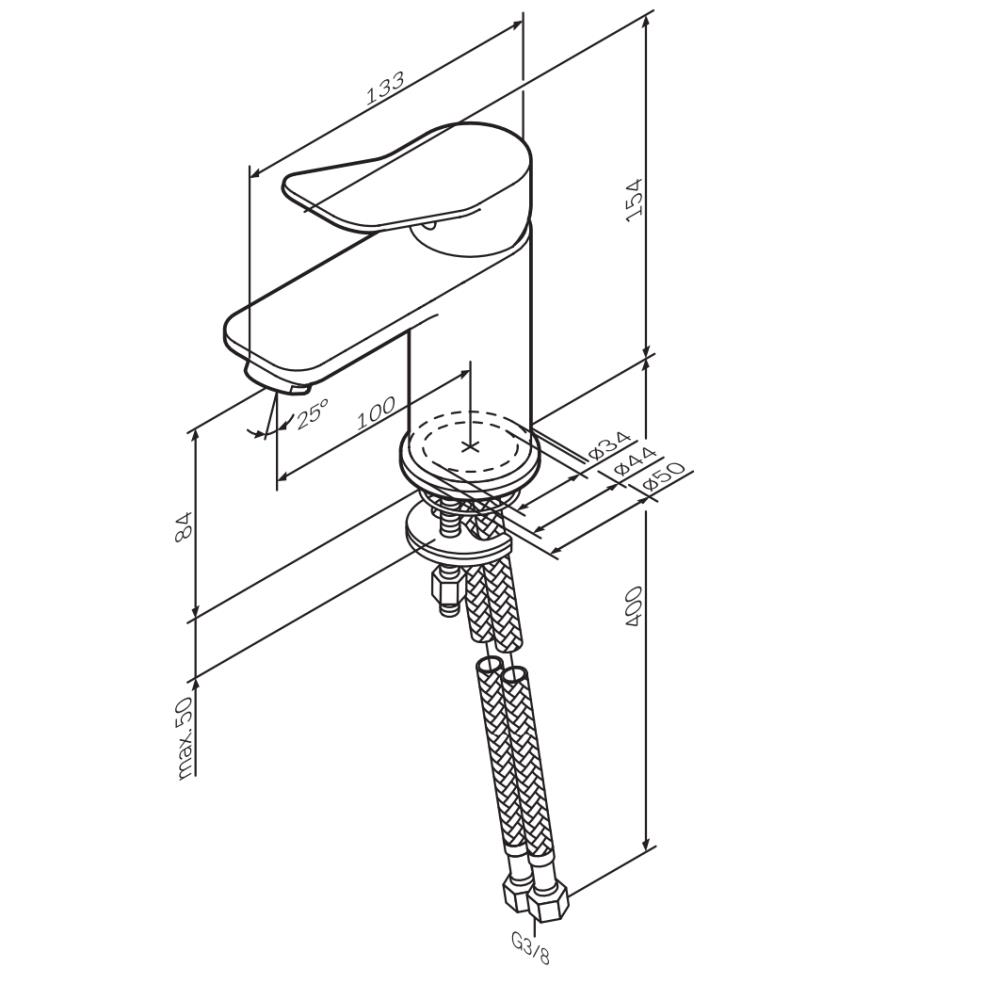 Смеситель для раковины Am.Pm X-Joy F85A02144 розовое золото