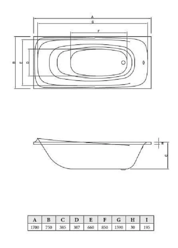 Акриловая ванна C-Bath Saturn CBQ012001 белый