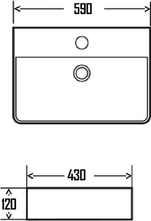 Раковина AQUAme 59 AQM5004, белый