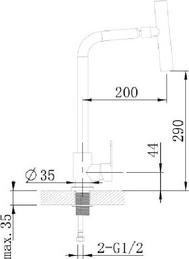 Смеситель для кухни Orange Steel M99-009ni, никель