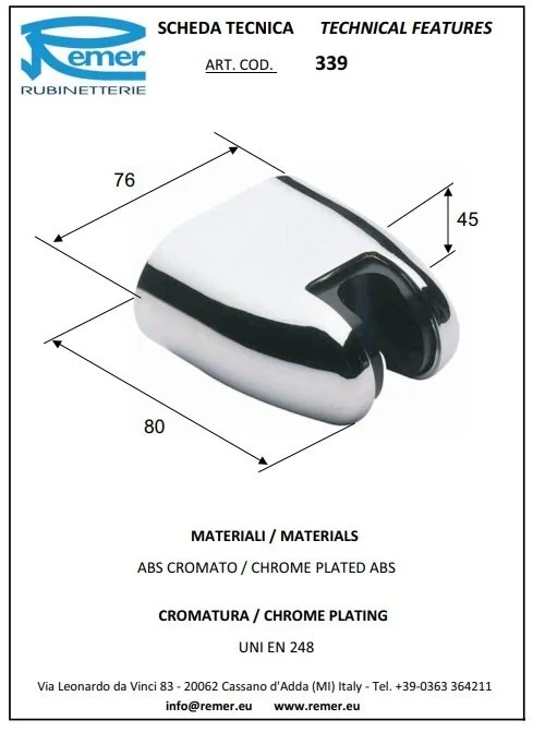 Держатель душа Remer 339 хром