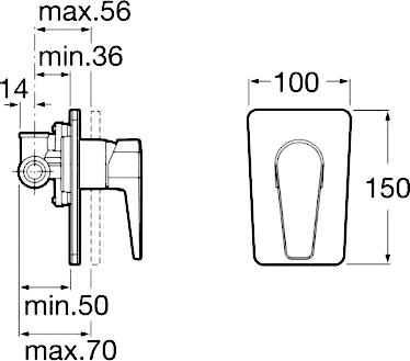 Смеситель для ванны Roca Esmai 5A2231C00