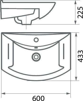 Тумба с раковиной Aqualife Design Котка 60