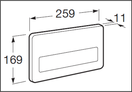 Кнопка смыва Roca электронная PL-3 890097400 нержавеющая сталь