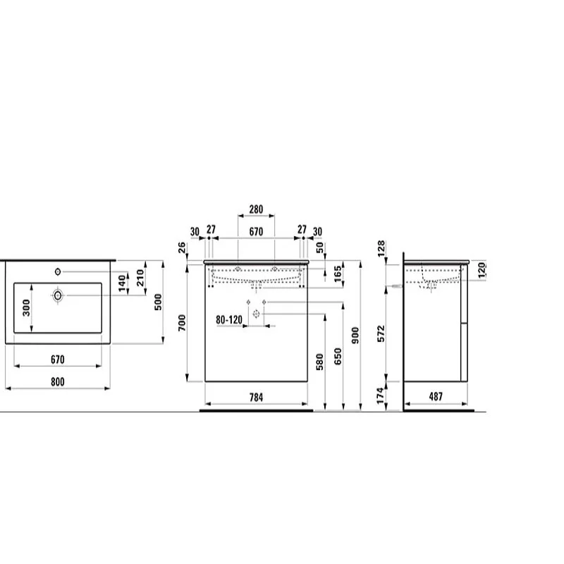 Тумба под раковину Laufen Kartell 8.6033.5.640.104.1 белый